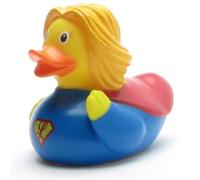 Canard de bain super héroïne I Canard de bain I L : 9 cm I Porte-clés canard de bain inclus
