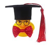 Canard de célébration de remise de diplôme - Figurine de chapeau mignon, jouet de décoration fantaisie pour petite voiture | Accessoire d'ornement de tableau de bord amusant pour étudiants diplômés, e