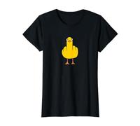 Canard de Dessin animé Coquin avec Regard provoquant Sarcasme drôle T-Shirt Graphique avec Valeur, Femme, Noir, XS