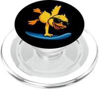 Canard de Surf Amusant sur la Plage, l'été, Animal de Dessin animé PopSockets PopGrip pour MagSafe
