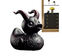 Canard de tableau de bord, statue de canard | Satan Punk Gothique Death Rock Duck, Ornement de Canard Diable | Décoration intérieure de voiture, collection, décoration d'armoire à vin pour salon salle