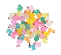 Canard décoratif en résine phosphorescent, jouet sûr voici un titre de produit pour l'annonce Mini figurine petit animal miniature Statue fée jardin mélange couleurs 10 pcs