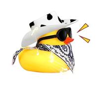 Canard en caoutchouc avec chapeau, canard, décoration de voiture géniale pour tableau de bord, flotteur de jouet de bain, sac cadeau, accessoire de voiture de canard, décoration