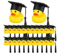 Canard en Caoutchouc avec Diplôme, Canard De Bain Universitaire avec Diplôme avec Chapeau De Docteur, Petit Canards pour Voiture, Décoration De Tableau De Bord De Voiture