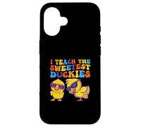 Canard en Caoutchouc avec Inscription « I Teach The Sweetest Duckies » Coque pour iPhone 16