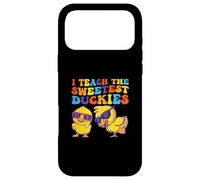 Canard en Caoutchouc avec Inscription « I Teach The Sweetest Duckies » Coque pour iPhone 17 Pro Max