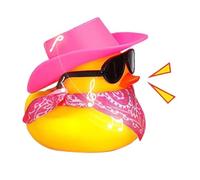 Canard En Caoutchouc Cowboy Pour Voiture,Canard En Caoutchouc Cowboy | Flotteur de jouet de bain amusant et décoration de tableau de bord de voiture,Flotteur de jouet de bain, remplisseur de sac de ca