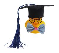 Canard en caoutchouc de remise de diplôme - Petite figurine de chapeau, adorable jouet d'ornement de voiture unique | Accessoire de décoration de tableau de bord mignon pour étudiants, enseignants, am