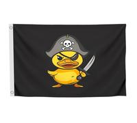 Canard En Caoutchouc Pirate Drapeaux Décoratifs D'Extérieur 90X150Cm Suspendre Drapeaux De Jardin Imprimé Bannière De Jardin Pour Chambres Décoration Jardin