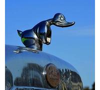 Canard en colère, décoration de capot de voiture en métal chromé pour véhicules, décoration de voiture, décoration de canard (noir)