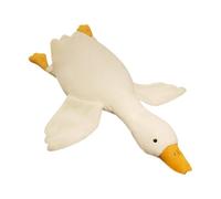 Canard en Peluche Blanche pour Chien - Grande Doudou Réaliste 90 cm | Doudou canard blanc apaisant pour chien : peluche douce et résistante pour câlins prolongés et activités interactif 90cm