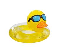 Canard Flotteur gonflable | PVC 91 x 59 cm 550 g Paillettes doré, bleu, jaune | Accessoires de natation à paillettes, costume de fête, lac, étang, vacances à la plage, piscine, station d'été, voyage