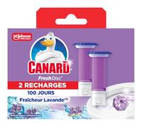 Canard Fresh Disc Recharges Fraîcheur Lavande - Bloc Sans Cage Nettoyant WC - 2 Recharges