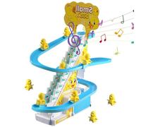 Canard grimpant - Stop Playtime Boredom Fast, Dessous de Verre LED et Motif d'escalier, Cadre de 27,5 cm de Haut + 9 Canards coulissants, Coque synthétique ABS Haute résistance - pour et