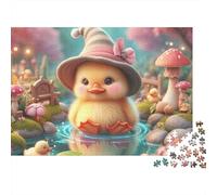 Canard Jaune 1000 Pièces Canard Sorcier Puzzle pour Adultes Carton sans Odeur Anti-Stress Stimuler l'esprit pour Experts pour Cadeaux De Remerciement 70x50cm/1000pcs