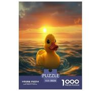 Canard Jaune Puzzles 1000 Pièces Cadeau Unique Jeu Éduchatif Challenge Toy À De Qualité Supérieure Peinture Art pour Adultes Et Enfants À Partir De 14 Ans 38x26cm/1000pcs