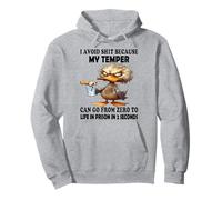 Canard, j'évite Tout Parce Que Mon tempérament Peut Passer de zéro à la Vie Sweat à Capuche
