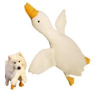 Canard Jouet pour Chien Peluche Grand Blanc Réaliste | Jouet à mordre en peluche pour chiot pour intérieur et extérieur, soulagement de l'ennui, entraînement de stimulation mentale