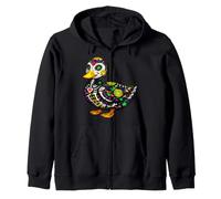 Canard Mexicain Sugar Skull Calavera Viva Mexico Girl Party Sweat à Capuche