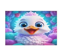 Canard Mignon Puzzles Adultes 1000 Pièces Puzzle en Bois, Jouet De Puzzle De Défi De Cerveau pour des Enfants, Puzzles D’Intelligence （75×50cm）