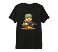 Canard Militaire Amusant pour Les Amateurs d'armes à feu et de Gros Pistolets T-Shirt Haut de Gamme