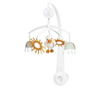 Canard mobile pour bébé Edda Lou - Mobile musical pour garçons et filles avec mélodie de Brahms berceuse et armatures blanches - Aide à l'endormissement