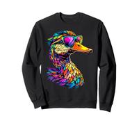 Canard Multicolore Arc-en-Ciel Canard Colvert Héron Malard Sweatshirt