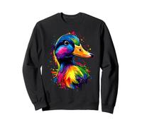 Canard Multicolore Arc-en-Ciel Canard Colvert Héron Malard Sweatshirt