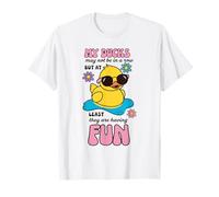 Canard « My Ducks May Not Be in a Row But They are Having Fun » T-Shirt