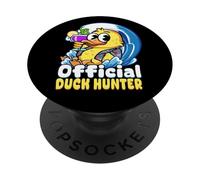 Canard Officiel Chasseur de Canards Funny Rubber Duckie PopSockets PopGrip Adhésif