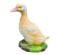 Canard Ornement Simulation Résine Paysage Canard Statue Résistant Aux Intempéries Vif Mignon Animal Sculpture Modèle pour Jardin Pelouse Jaune S