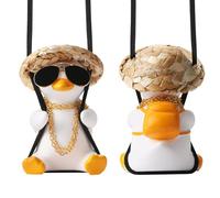 Canard oscillant à suspendre pour voiture - Accessoire de rétroviseur - Cadeau idéal pour homme, femme, adolescent, maman, papa
