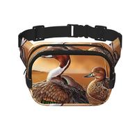 Canard pilet,Sac Banane carré Double Couche, Sac de Poitrine