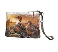 Canard pilet,Sacs à Main en Cuir PU pour Femmes, Pochette à Fermeture éclair, Portefeuille, Sac à Main avec dragonne