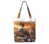 Canard pilet，Sacs d'épicerie réutilisables, sacs fourre-tout de grande capacité, sac à bandoulière en toile