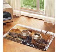 Canard pilet,Tapis d'alimentation pour Animaux de Compagnie, Sets de Table en Cuir PU pour Chats et Chiens,30x45cm