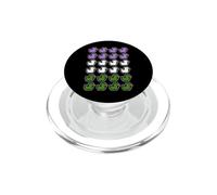 Canard Pixel Art LGBT Genre Queer Drapeau PopSockets PopGrip pour MagSafe