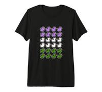 Canard Pixel Art LGBT Genre Queer Drapeau T-Shirt Haut de Gamme