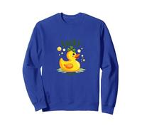 Canard Porte-Bonheur : Charmant Canard en Caoutchouc pour la Saint-Patrick Sweatshirt, Unisexe pour Adultes, Bleu Royal, S