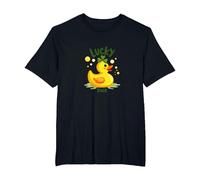 Canard Porte-Bonheur : Charmant Canard en Caoutchouc pour la Saint-Patrick T-Shirt, Homme Grandes Tailles, Noir, 5X Tall