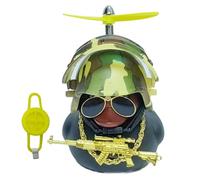 Canard pour voiture, - Canards pour tableau de bord - Ornements de voiture jouet avec chapeau d'hélice - Klaxon de canard de vélo - Décorations de guidon de moto adaptées à | Multi-usage extérieur