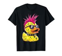 Canard punk avec pointes Mohawk et lunettes de soleil T-Shirt