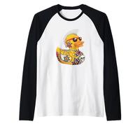 Canard punk rock avec tatouages Manche Raglan