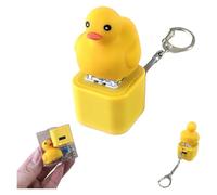 Canard Quack Fidget Toy, porte-clés en forme de canard, jouet anti-stress rechargeable, lumières colorées, jouet Fidget Toy (2 pièces)