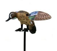 Canard Réaliste Inspiré du Vivant, Bleu Ciel | véritable, Dynamique, Canard Décoratif avec Tige Support, pour Cour, Chasseurs