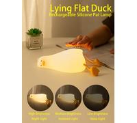 Canard Rechargeable Led Veilleuse Pat Silicone Lampe Chevet Dessin Animé Mignon Enfants Veilleuses Pour La Maison Chambre Décor Cadeau D'anniversaire - Type Lying Flat Duck