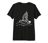 Canard Siffleur Dessin Ornithologue T-Shirt Haut de Gamme