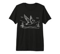 Canard Siffleur Dessin Ornithologue T-Shirt Haut de Gamme
