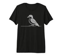 Canard Siffleur Dessin Ornithologue T-Shirt Haut de Gamme