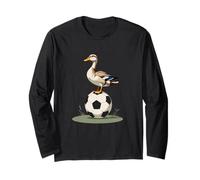 Canard sur Ballon de Football Illustration Manche Longue